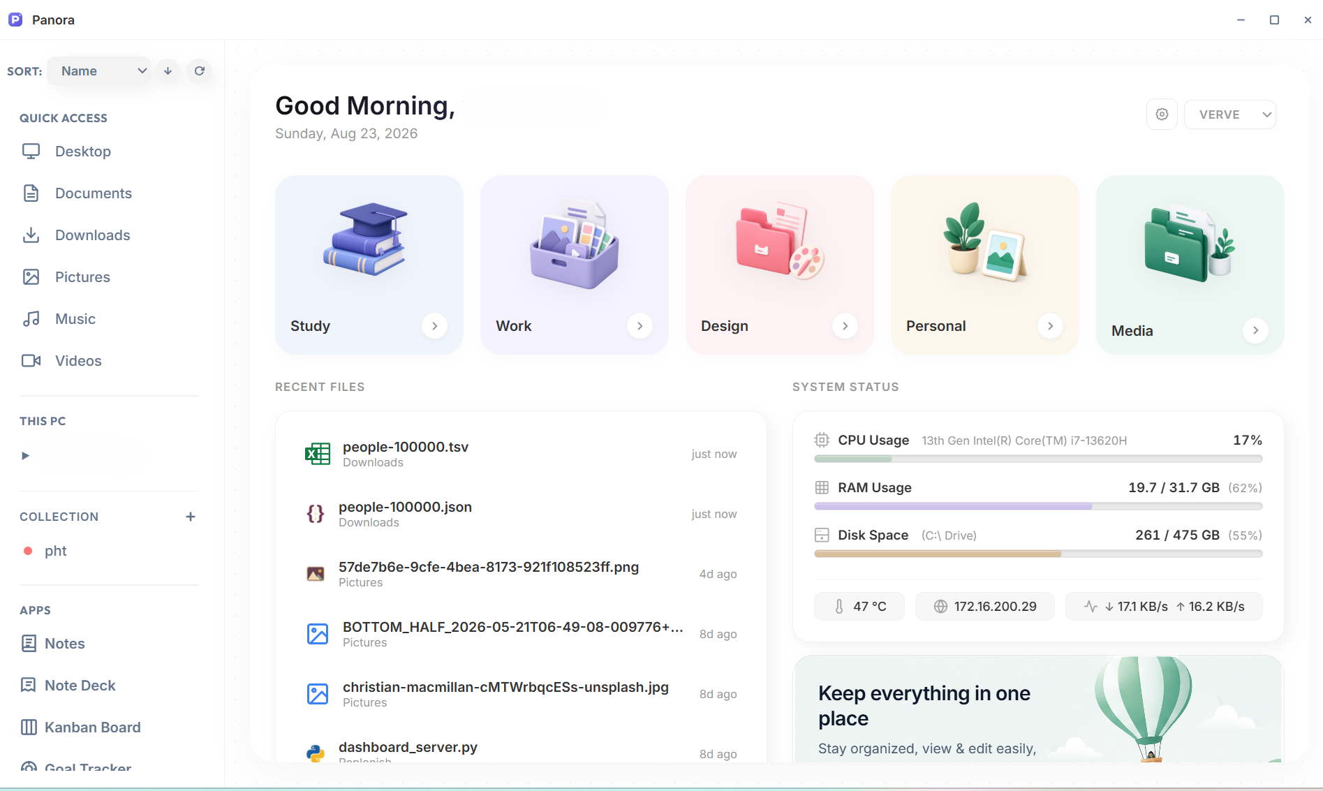Verve theme preview